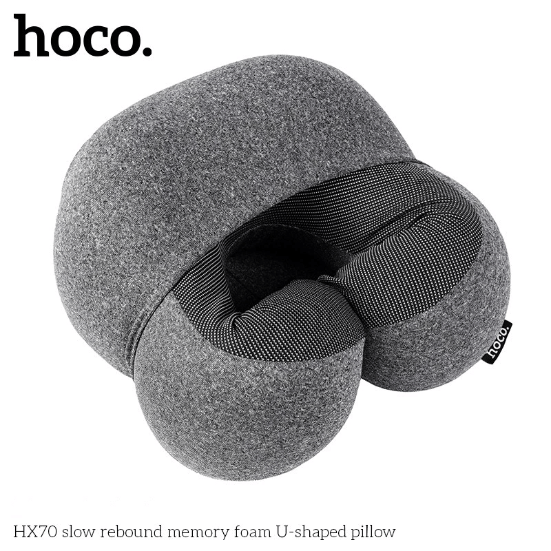 หมอนรองคอ HOCO HX70 เมมโมรี่โฟม ทรงตัว U รองรับต้นคอ 360&deg; พับเก็บได้ พร้อมถุงสำหรับพกพา